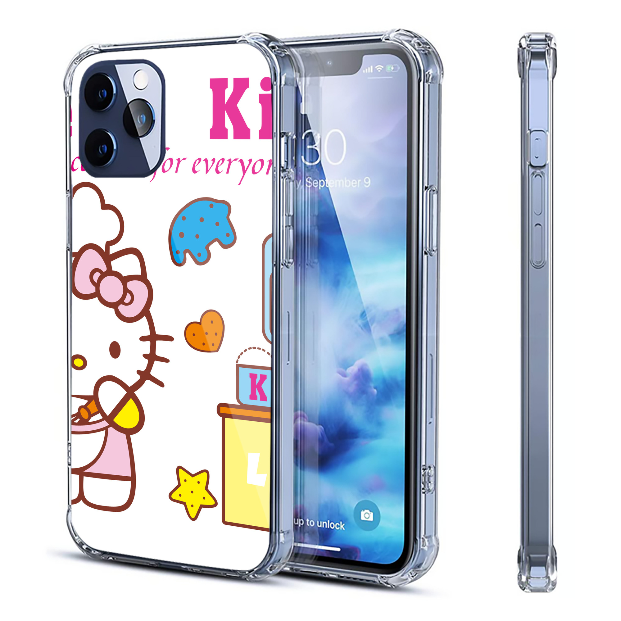 （画像用） Hello Kitty ハローキティ 【iPhone 12シリーズ対応】透明スマホケース（クリアソフトケース）